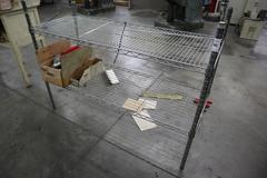 Wire Rack with 2 Adjustable Shelves and Contents
