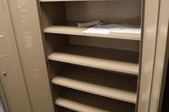 Equipto Steel 2 Door Cabinet with 7 Adjustable Shelves and Contents