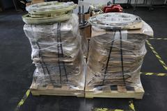 Pallets of Aluminum Scrap Parts and Some Steel Hardware