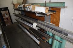 Surplus Aluminum, Steel, Bronze and Copper on Single End Adjustable Stock Rack - Rack is Included