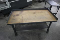 Work Bench w Lower Shelf and Raised Metal Lip