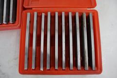 Steel Parallel Sets (3) 6" x 1/8" In Plastic Cases, 1/2" - 1-5/8"