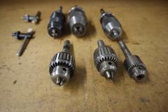 Small Keyed and Keyless Drill Chucks, Assorted Brands, Straight Shanks