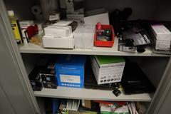 Metal Cabinet and Contents Office Supplies
