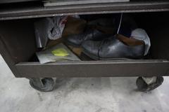 Machinist Rolling Tool Box, 3 Drawer, Open Door Bottom, with Contents