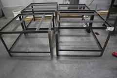 Welded Angle Iron Steel Work Platforms (4pcs) 32" x 32" x 22"