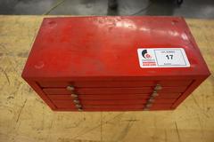 Huot Index (5) Drawer with Taps, Reamers, Insert Cutters, Boring Tools, etc..