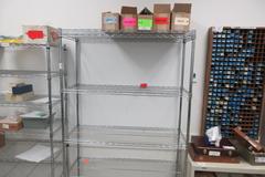 Wire Shelf Unit, with Wheels and 6 Shelves ***No Contents***