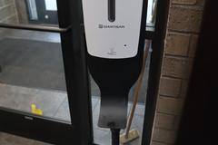 Gianisan Floor Mount Hand Sanitizer Dispenser, Battery Operated