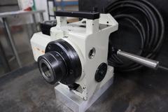 Haas HA5C Brushless Programmable Rotary Table, 5C Collet Closer, Mounted on Aluminum Fixture Block