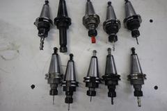 CT40 Taper Tool Holders: (1) ER20 Collet Holder, (9) ER16 Collet Holders