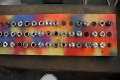 5C Collets with Colorful Wood Divider Rack