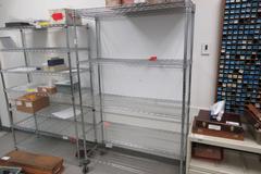 Wire Shelf Unit, with Wheels and 6 Shelves ***No Contents***