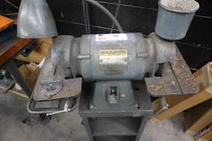 Baldor 532 Double End Carbide Tool Grinder, 6" Wheels, Pedestal Base, Tilting Work Tables, 1/2 HP