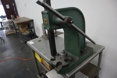 Press and Tapping Station on Rolling Cart, wiith Dake Arbor Press No.1, and EZ-Tapper Manual Hand Tapper