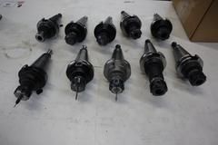 CT40 Taper Tool Holders: (3) Er20 Collet Holders, (7) ER16 Colet Holders
