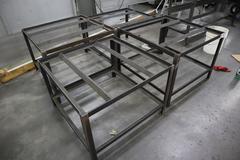Welded Angle Iron Steel Work Platforms (4pcs) 32" x 32" x 22"