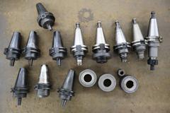 CAT40 Assorted Tool Holders, Jacobs Taper Shanks, ER Collet ***Missing Parts***