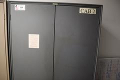 Equipto Steel 2 Door Cabinet with 7 Adjustable Shelves and Contents of Hardware and Fasteners
