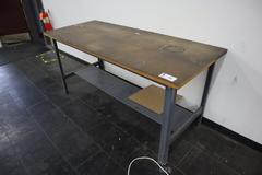 Steel Frame Work Bench with Wood Top