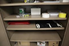 Equipto Metal Cabinet and Contents - 2 Door - (8)Shelves