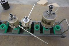Procunier Tapping Heads, (2) Model 1'swith Straight and R8 Shank, (1) Model 2 with R8 Shank