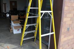 Husky Fiberglass and Aluminum Step Ladder, 92" Height