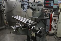 Bridgeport Vertical Mill with Acer Electronic Variable Speed Head, 0=4,500 RPM, 2 Axis DRO, Power Table Feed