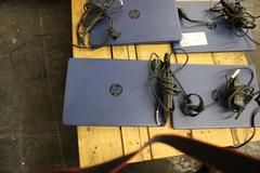 (4) Hewlett Packard Model 14-dq0055dx Laptop Computers, System info in photos.