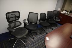 Conference Table 8' x 43.5" and Chairs and Konftel
