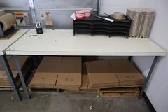 Shipping Desks (2pcs) with Contents of Boxes, Bags, Digital Scales, File Organizers