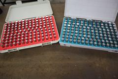 Vermont Pin Gage Set .501" - .625"+, and Meyer Pin Gage Set .626" - .750" +, in Plastic Cases