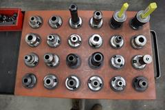 Huot Rolling Tool Rack (48 Pocket) with Assorted CAT40 Tool Holders