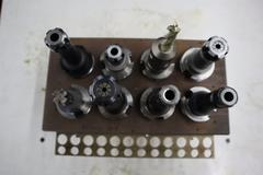 CAT40 Assorted Type Tool Holders in Wood Rack
