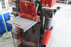 Edwards 50 Ton Hydraulic Iron Worker, Coper/Notcher, Flat Shear, Angle Shear, Single Phase