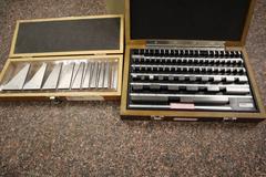 Precision Gage Block Set .050" - 4", and Precision Angle Set In Wood Cases