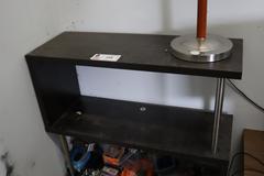 Shelf Unit with Table Lamp and Assorted Hardware and Fasteners