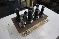 CAT40 Assorted Type Tool Holders in Wood Rack
