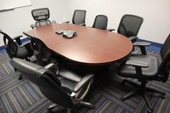Conference Table 8' x 43.5" and Chairs and Konftel