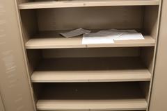 Equipto Steel 2 Door Cabinet with 7 Adjustable Shelves and Contents
