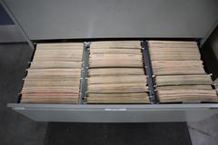 Lateral 5 Drawer File Cabinet & 4 Drawer Vertical File Cabinet