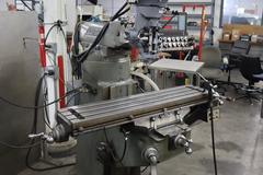 Bridgeport Vertical Mill with Acer Electronic Variable Speed Head, 0=4,500 RPM, 2 Axis DRO, Power Table Feed