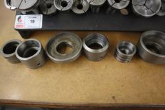 5C Step Collets and Collet Closer Rings with Wood Rack