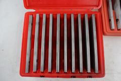 Steel Parallel Sets (3) 6" x 1/8" In Plastic Cases, 1/2" - 1-5/8"