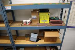 Teardrop Style Adjustable Shelf Racking with 5 Shelves with Assorted Contents
