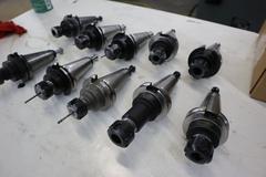 CT40 Taper Tool Holders: (3) Er20 Collet Holders, (7) ER16 Colet Holders