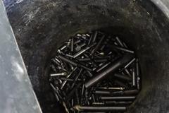 Scrap Carbide in Recyle Bin and 5 Gallon Pail, Approx 95 lbs