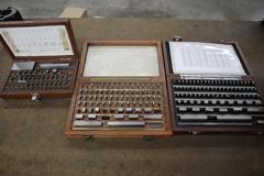 Mitutoyo, SPI, and Other Gage Block Sets in Wood Cases **Sets Not Complete**