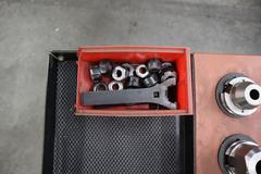 Huot Rolling Tool Rack (48 Pocket) with Assorted CAT40 Tool Holders
