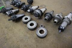 CAT40 Assorted Tool Holders, Jacobs Taper Shanks, ER Collet ***Missing Parts***